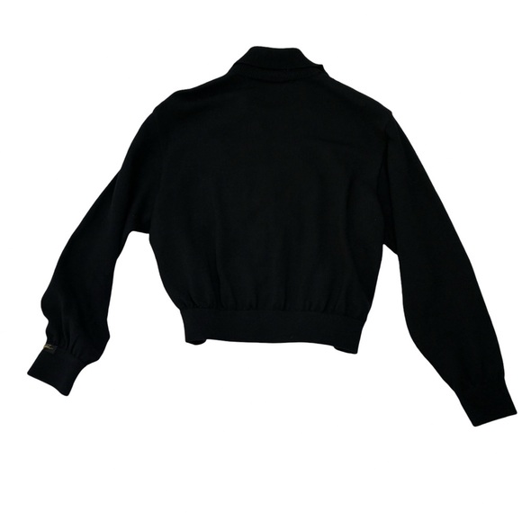 St. John Sport Thick Santana Knit Sweater Jacket Cardigan Coat Black Size P - Picture 3 of 6